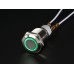 Rugged Metal Pushbutton with Green LED Ring (16mm Green Momentary)