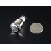 Rugged Metal Pushbutton with White LED Ring (16mm White Momentary)