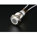 Rugged Metal Pushbutton with White LED Ring (16mm White Momentary)
