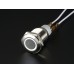 Rugged Metal On/Off Switch with White LED Ring (16mm White)