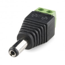 DC Barrel Plug to 2-Pin Terminal Block Adapter (Male)
