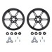 Pololu Multi-Hub Wheel Pair with Inserts (Black 80×10mm)
