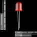 Diffused 10mm LED (Red)