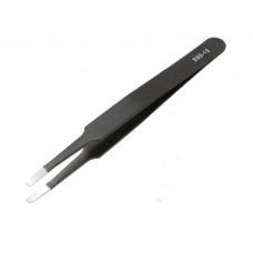 Rounded Spade Tip Straight Tweezers (ESD-13)