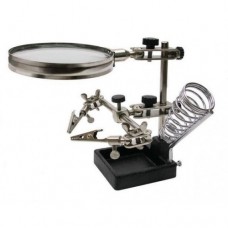 Helping Third Hand with Large Magnifying Glass