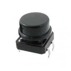 Round Tactile Button Switch (Black Momentary)