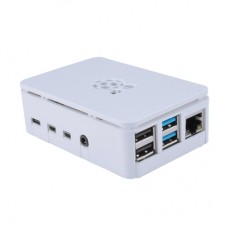Raspberry Pi 4 Case with Logo (White)