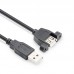 Panel Mount USB Cable (A Male to A Female)