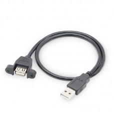 Panel Mount USB Cable (A Male to A Female)