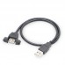 Panel Mount USB Cable (A Male to A Female)